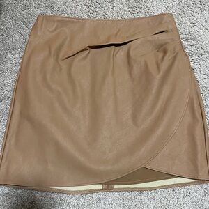Abercrombie & Fitch Tan Vegan Leather Skirt